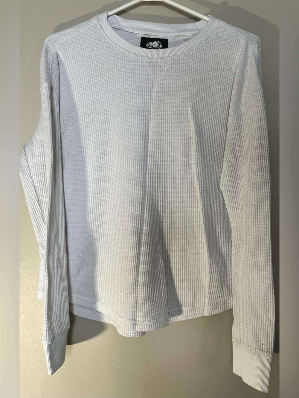 Roots White Waffle Long-Sleeve shirt
